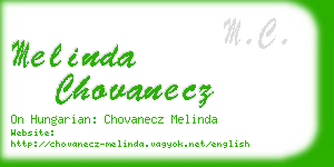 melinda chovanecz business card